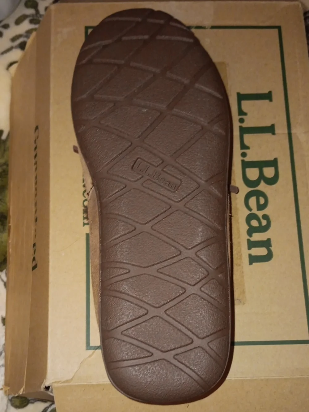 L.L. Bean Men's Wicked Good Chocolate Brown Suede Shearling Slipper Moccasins 9